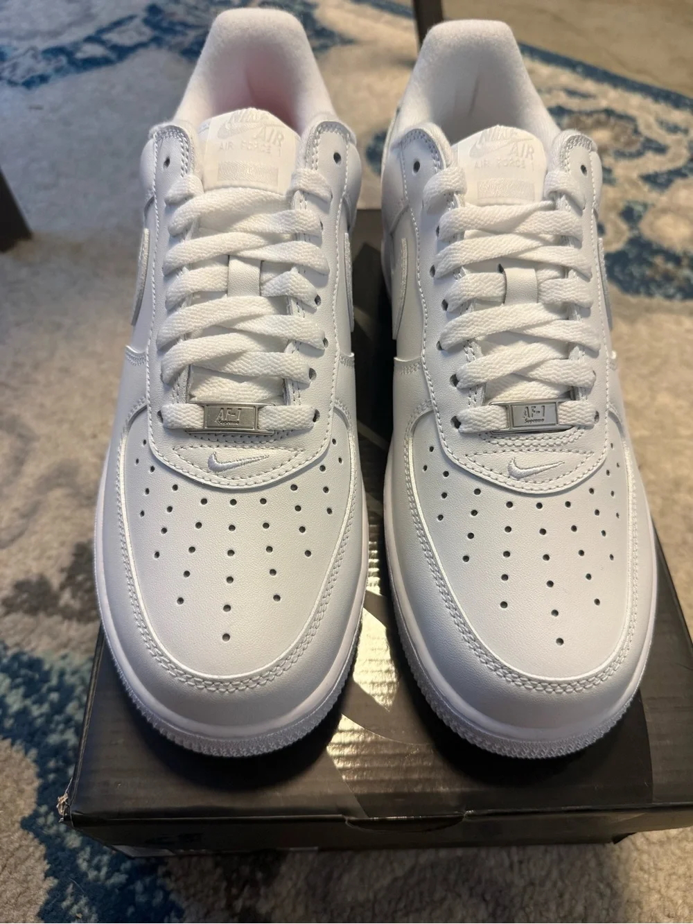 All White Nike x Supreme Air Force 1